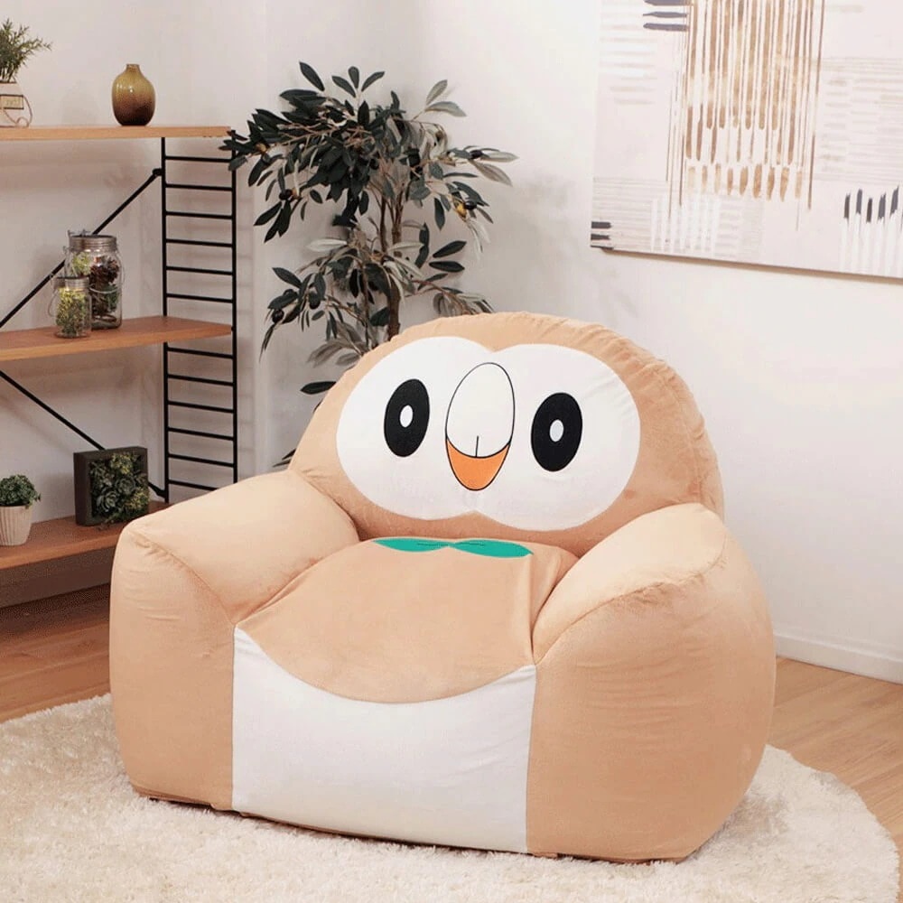 ポケモン　モクロービーズソファ　　モクローソファ　ポケモン家具　ビーズクッションソファ　洗えるカバーソファ　子ども部屋インテリア