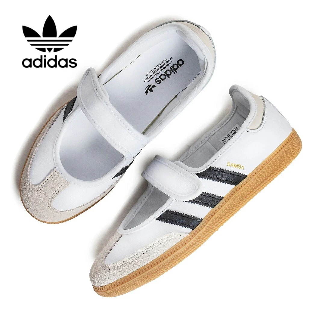 adidas アディダス サンバ ジェーン SAMBA JANE W スニーカー CLOUD WHITE ( Y2K ホワイト 白 ガムソール メリージェーン バレエシューズ JR1402 )