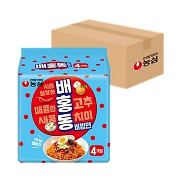 （NEW）農心 梨紅洞 ビビン麺（マルチパック） 4入（137g×32個）