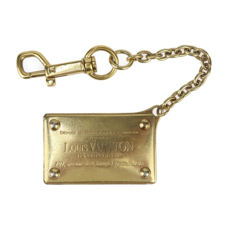 LOUIS VUITTON ルイ ヴィトン キーホルダー M95280 ポルト クレ アバントゥール メタル ゴールド バッグチャーム ビトン 本物保証 中古