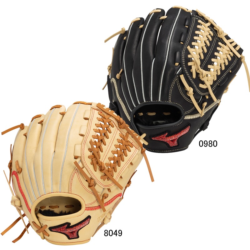 少年軟式用 ウィルドライブ レッド U-Plus オールラウンド用：サイズS 野球 ジュニア JR 軟式 グラブ グローブ 24AW(1AJGY31410)