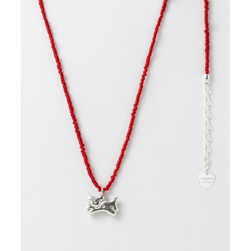 SICKFUMEDOT 12띠クッキー ネックレス - レッド (54カラー) Small