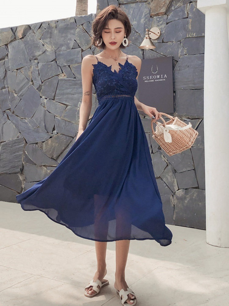 バックコンシャス ストラップ ネイビー セクシー マキシム フレアスカート ロングワンピース ロングマキシ丈 Bryanevans Com