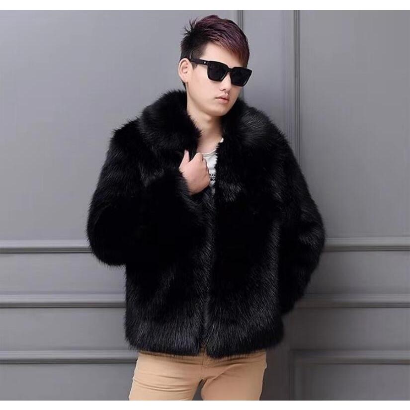 3色 毛皮コート おしゃれ ショート丈 高級感 フェイクファー メンズ ファーコート 防寒 大きいサイズ メンズ 厚手 軽量 暖かい 秋冬 ジャケット 冬服