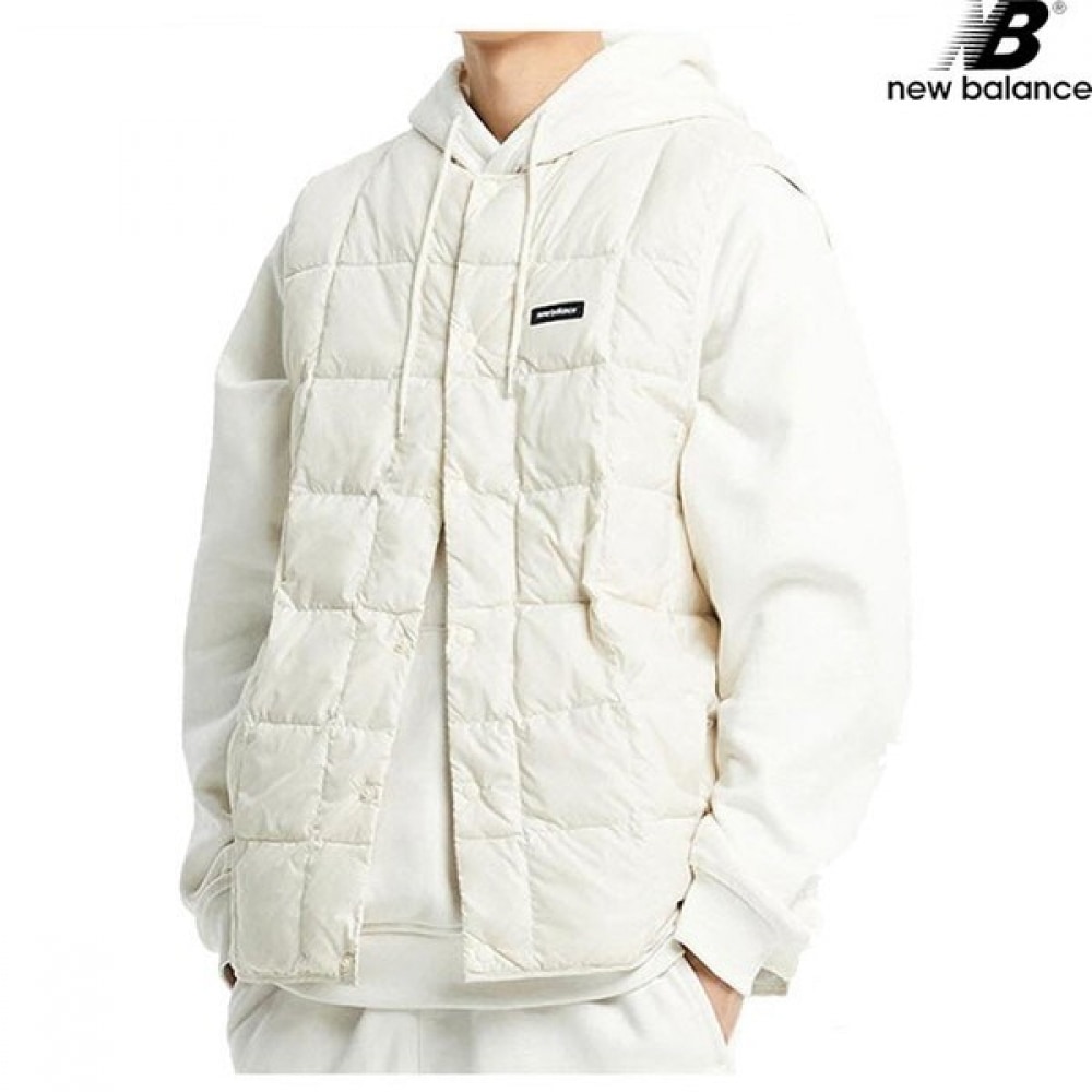 ニューバランスハーフクラブ/NBNPD42953-IV フライングスクエアキルトグースダウンベストコモン