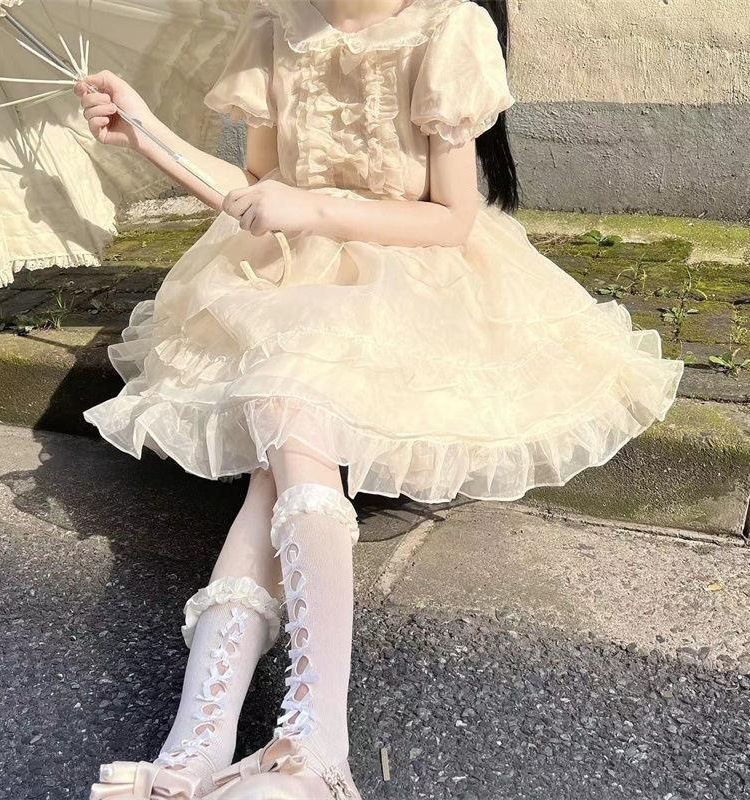 lolita地雷パーカーロリータ ワンピース ゴスロリドレスバターケーキガーゼバージョンバターロリータ可愛いプリンセススカートカラーボウスカートサマースタイル 5,336円