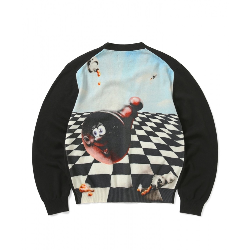 THISISNEVERTHAT チェス ジップ カーディガン ブラック