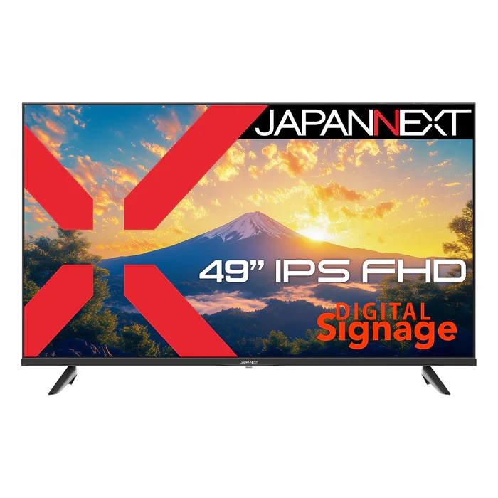 JAPANNEXTジャパンネクスト サイネージ液晶ディスプレイ(49型/IPS/FullHD 1920×1080/60Hz/8ms/HDMI1.4/D-Sub・コンポジット/VESA/2年保証)(ブ