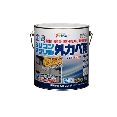 水性シリコンアクリル外かべ用 ミルキーホワイト 3kg 5,890円