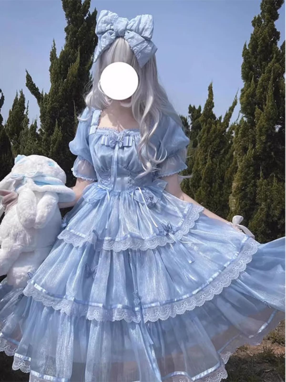 キャミソールワンピースブルーのロリータドレスopロリータウェディングドレスエレガントでゴージャスなレディプリンセスドレス 7,728円