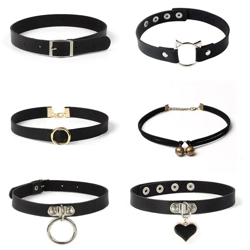 ネックレス チョーカー セット ゴシック 首輪 メンズ 人間用 レディース兼用 1つ買うと10個無料鈴のチョーカー