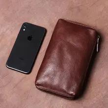 男性用の小さな本革のハンドバッグ小さな財布牛革の財布カジュアル電話の持ち運びに適しています