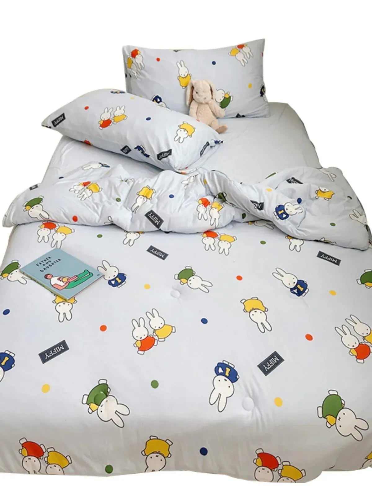 かわいいコットンサールキルト4ピース女の子用キルトカバー子供用ベッド