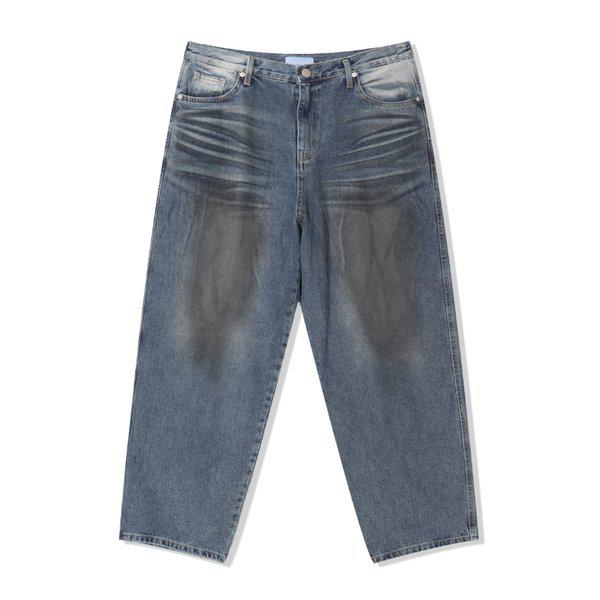 メンズ非鳥オイルダーティウォッシングワイドデニムパンツAC-JEA-Q038