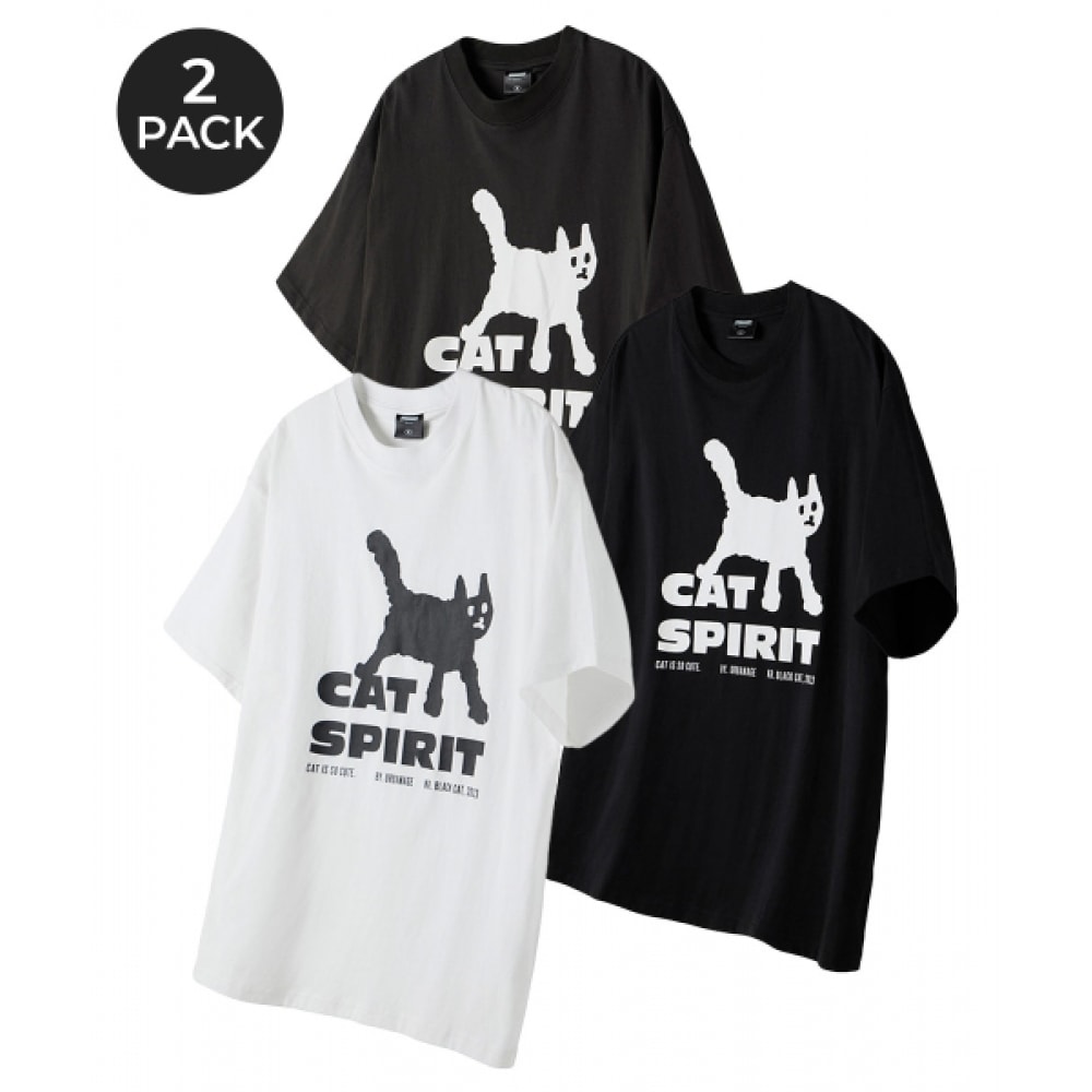 アーバネージ [2パック] キャットスピリットオーバーショートスリーブ (3COLOR)