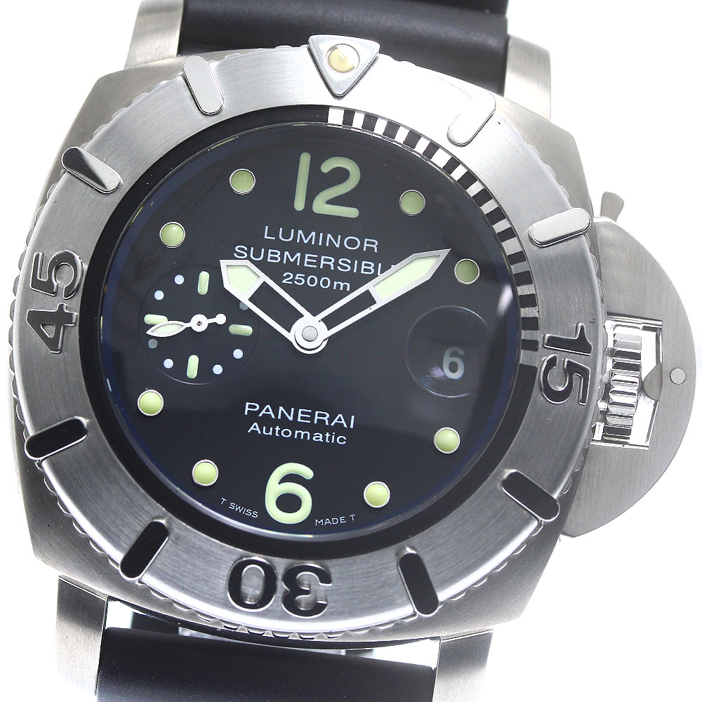 パネライ PANERAI PAM00285 ルミノール サブマーシブル2500 自動巻き メンズ 良品 保証書付き_773618【中古】
