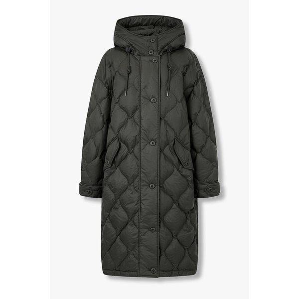 キルティングフード軽量ロングダウンジャンパー 9175414985050