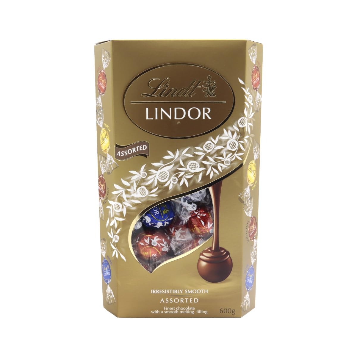 リンツ LINDT リンドール LINDOR アソート ゴールド 4種 個包装 600グラム (x 1)