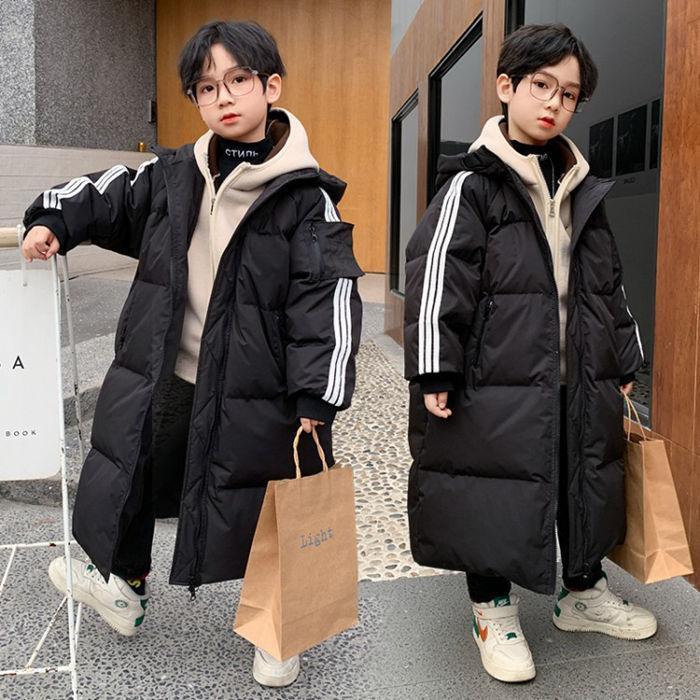 中綿コート 子供服 ロングコート キッズ ファー付き ダウンコート 男の子 アウター 学生服 男児 防寒 保温 秋冬 通学 通園 可愛い 暖かい 120-170cm
