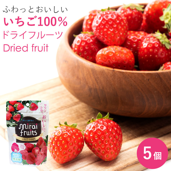 ミライフルーツ いちご 10g5個セット [ ドライフルーツ いちご イチゴ 苺 ドライフルーツ