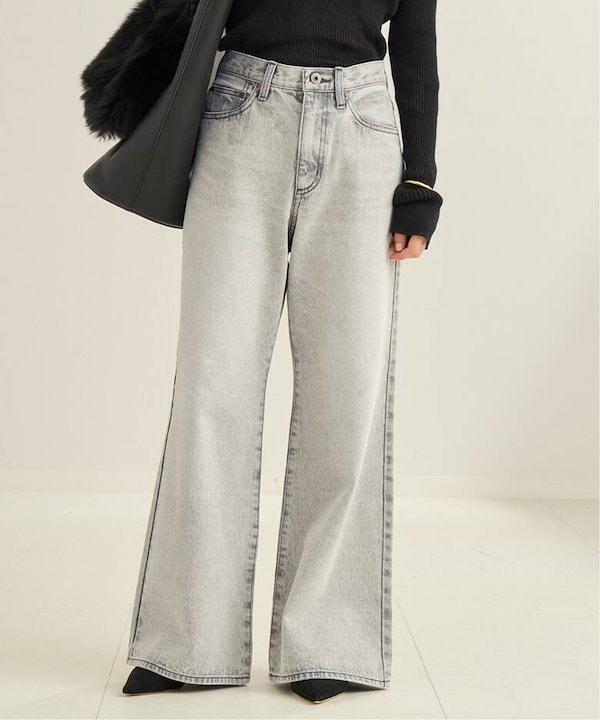 Plage プラージュ DENIM SEMI FLARED パンツ グレー Plage プラージュ DENIM SEMI FLARED パンツ グレー plage DENIM SEMI