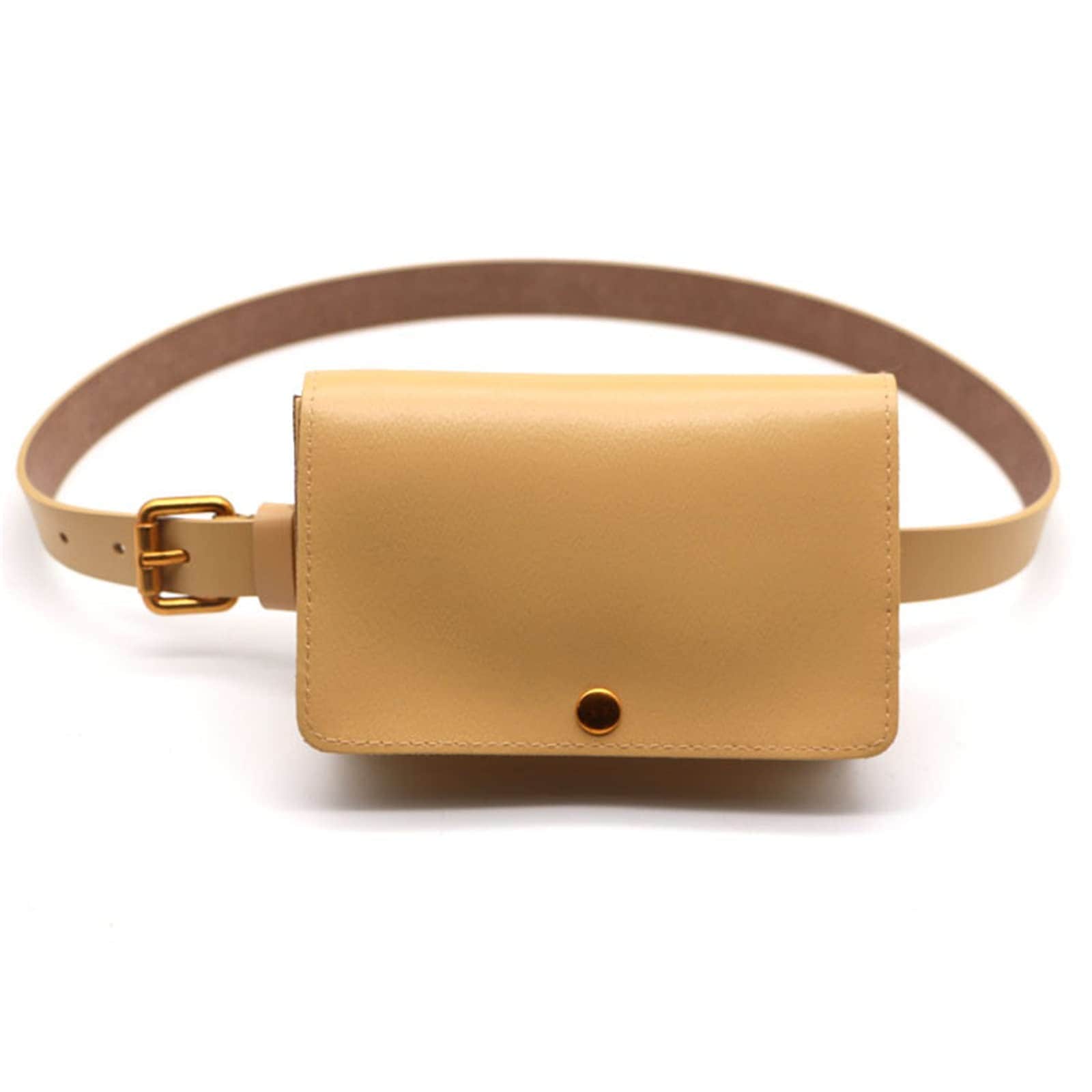 ゾシーフェックスレディースベルトウエストポーチ レトロなシンプルな光沢のある革のウエストパックの女性のショッピング ガイド小さなバッグ変更携帯電話バッグ ウエストパック(5)