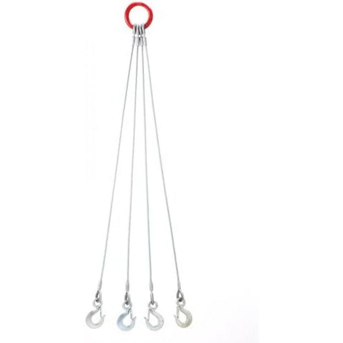 4点吊りワイヤー フック付 4W9-20