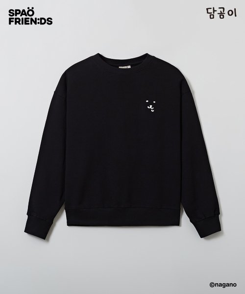 自分ツッコミくまトレーナー ホームウェア BLACK 黒