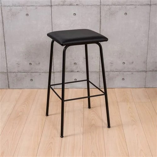 ヤマダオリジナル ［幅40］カウンターチェア 合成皮革 「YCC300026BK」 ブラック