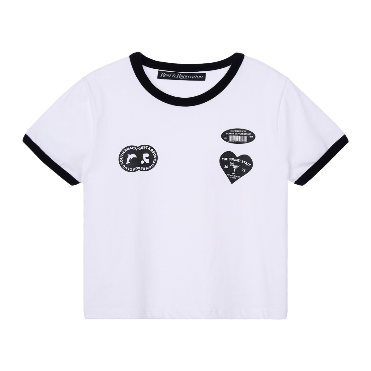 【REST & RECREATION】 RR LOGO RINGER T-SHIRT : 3COLOR