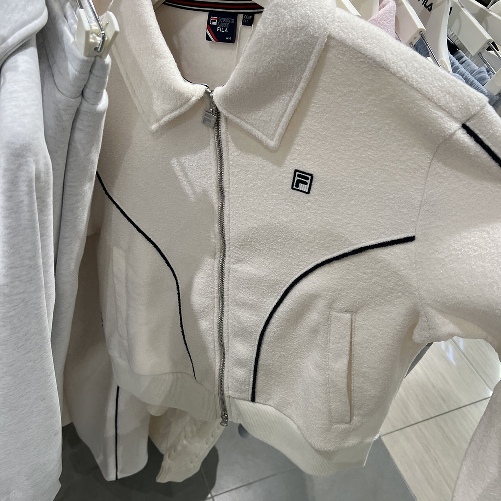 韓国 正規品 韓国 人気 日本 未入荷 Tennis Terry Zip Up Ivory Navy