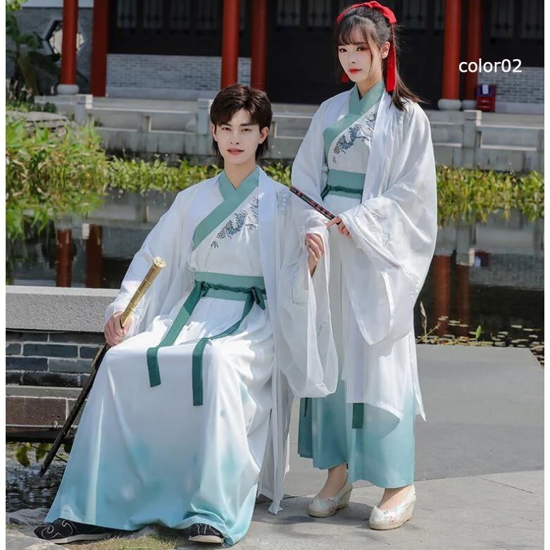 チャイナ服 メンズ/レディース 漢服 8デザイン 中華服 中華コスプレ衣装 新作 2点セット 女性用 男性用 カンフー衣装 華流コスム 仮装 変装