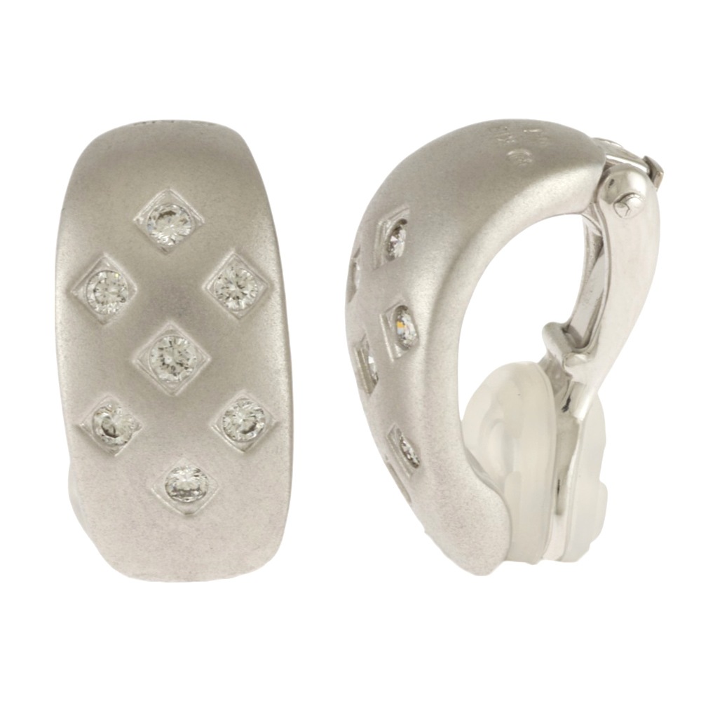 タサキ イヤリング 18金 K18ホワイトゴールド ダイヤモンド TASAKI 中古 美品