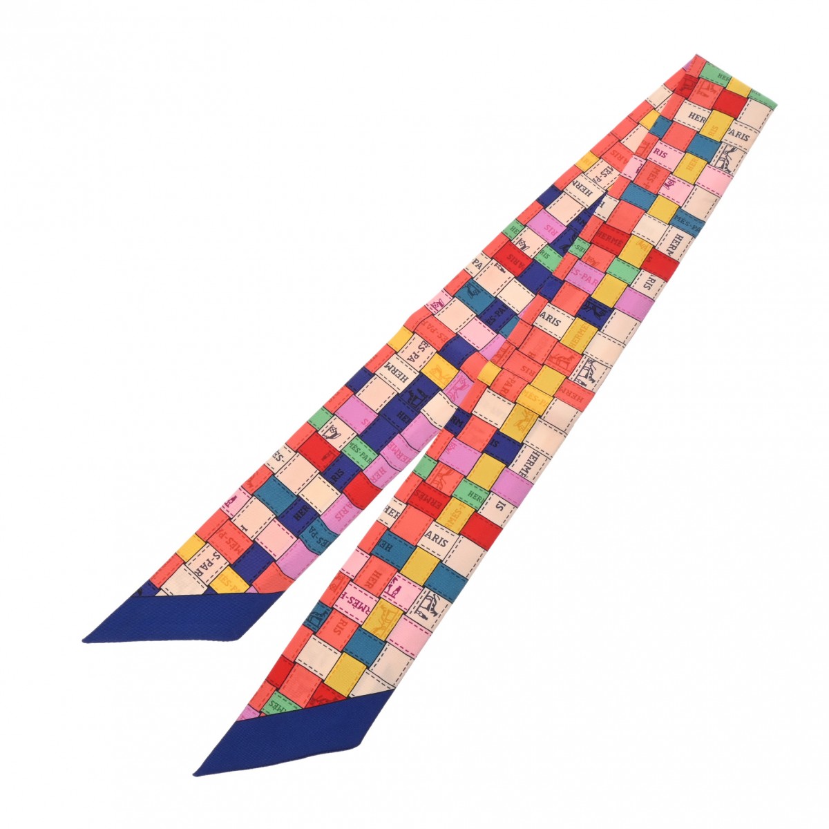 ツイリー BOLDUC AU CARRE マルチカラー レディース シルク100％ スカーフ Aランク 中古 銀蔵