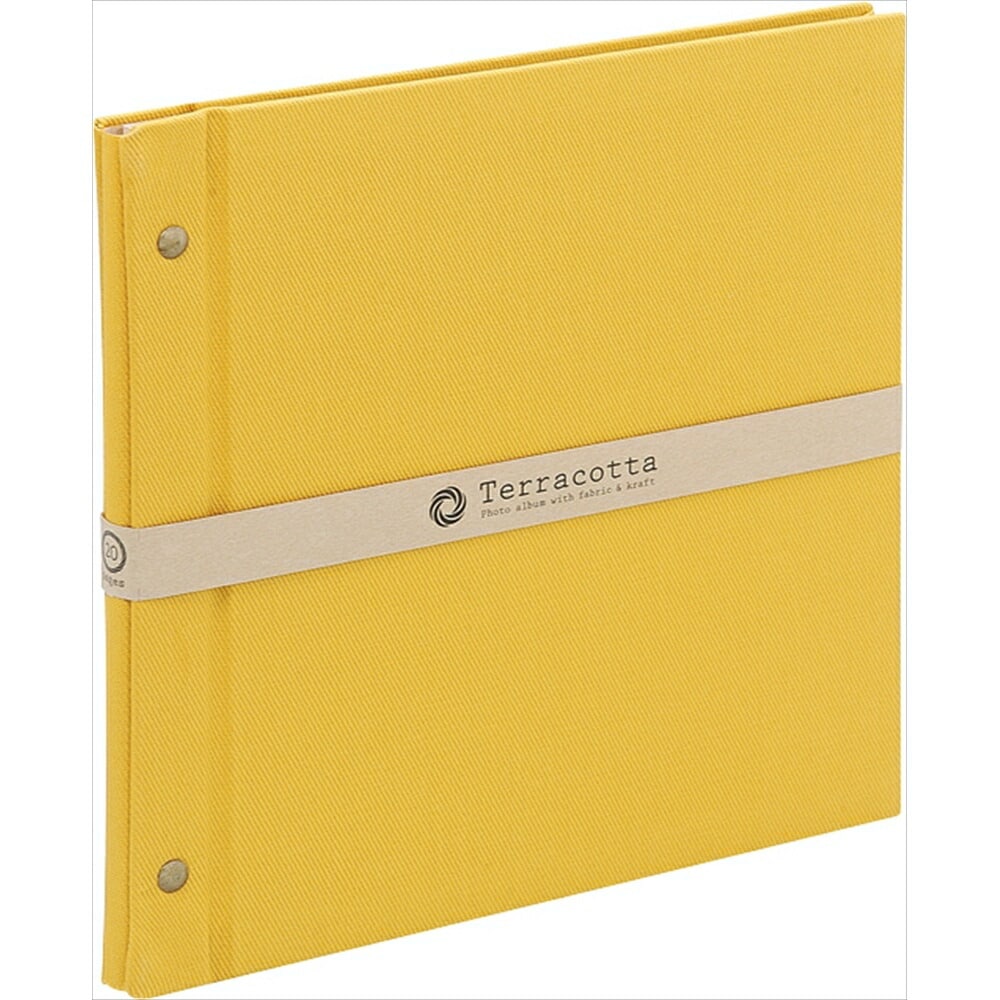 （まとめ買い）テラコッタ 外ビス式アルバム デミ プラコート台紙（クラフト） イエロー TER-DF-140-Y [x3]