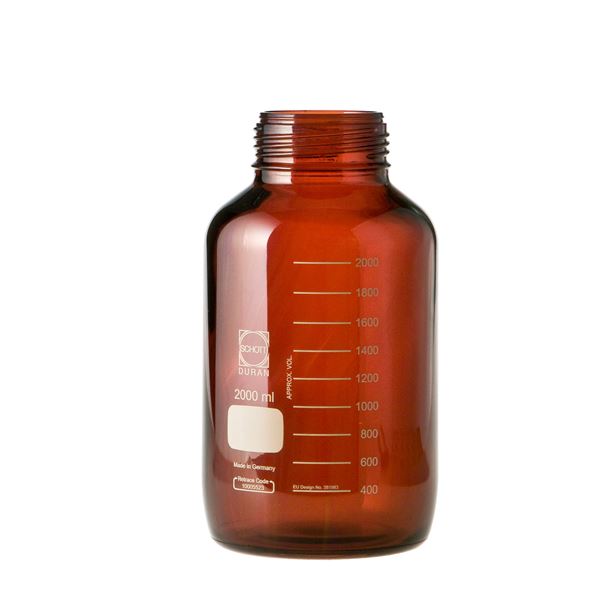 ねじ口びん 広口 茶褐色 びんのみ 2L [017250-120005]その他