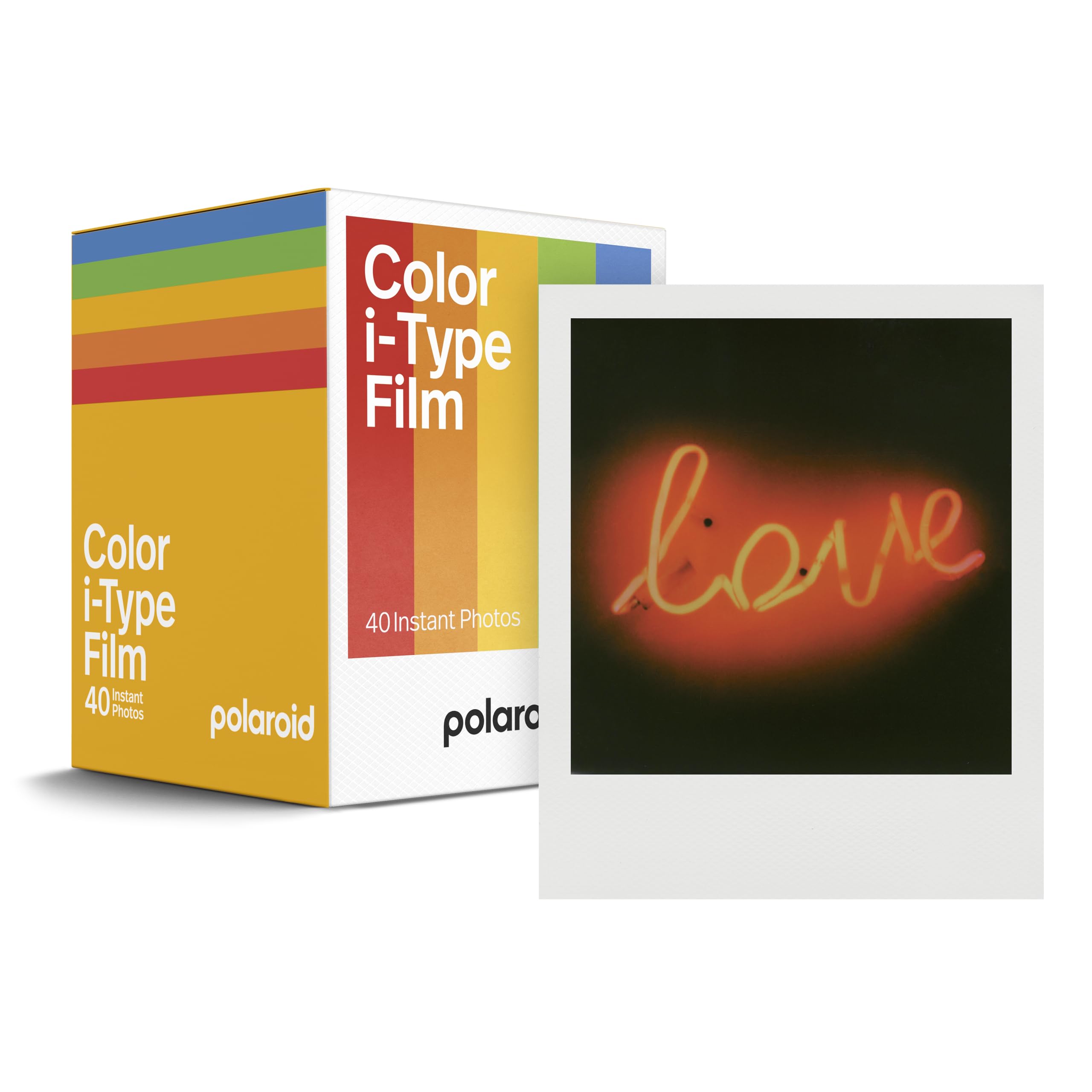 Polaroid(ポラロイド) インスタントフィルム Color Film for i-Type - x40 film pack カラーフィルム 40枚入り フレームカラー白 (6010)