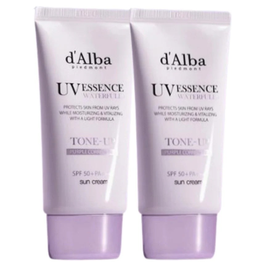 【プレミアムUVケア】日焼け止め 50ml+50ml /ウォータープル トーンアップ 日焼け止め 50ml*2set ( Purple)