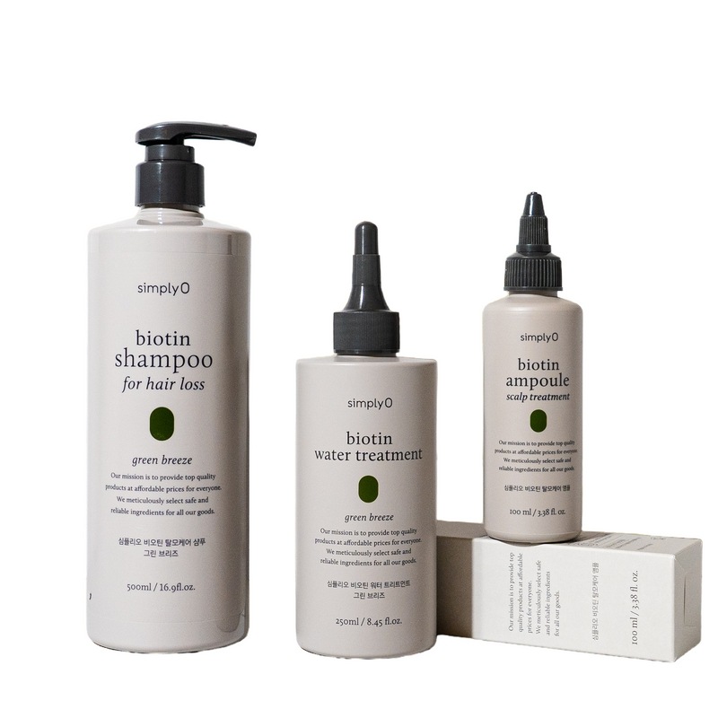 [セット構成]シンプリオビオチン脱毛ケアソリューション3種（シャンプーアンプルトリートメント）