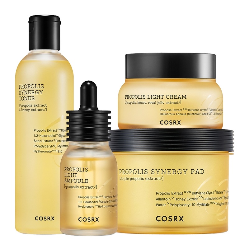 [4種セット]コースアルエックスフルフィットプロポリスパッド+トナー+アンプル+クリーム蜂蜜光肌4種(パッド70枚+トナー280ml+アンプル30ml+クリーム65ml)