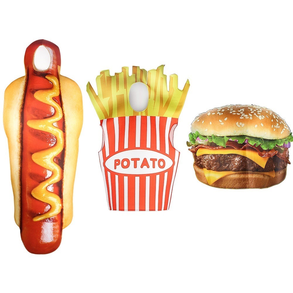大人のフライドポテトバーガーソーセージパフォーマンス小道具コスチュームハロウィン仮装コスプレロールプレイ 4,162円