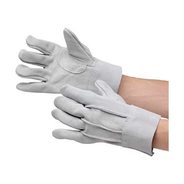 （まとめ） ミドリ安全牛床革手袋 内縫 MT-102D 1双 [x5セット]