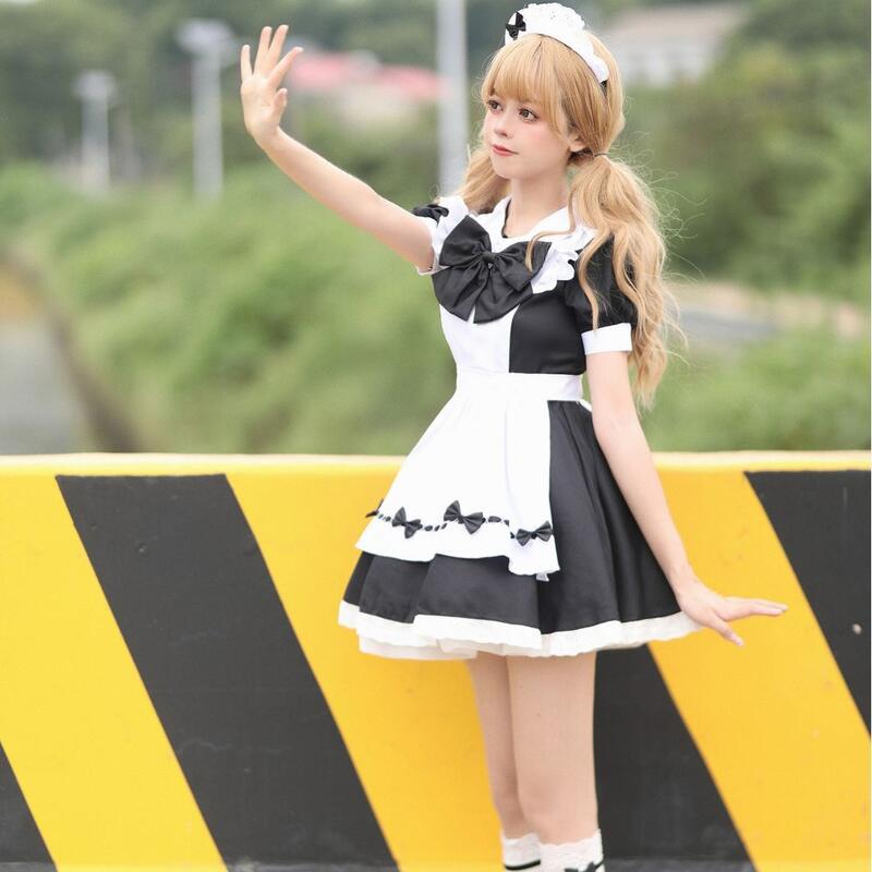 メイド コスプレ コスチューム 衣装 エプロン メイド服 メイドカフェ ゴスロリ ロリータ クラシカル アイドル ゴスロリファッション 制服 パーティー セクシー インスタ 撮影 アイドル可愛いリボ