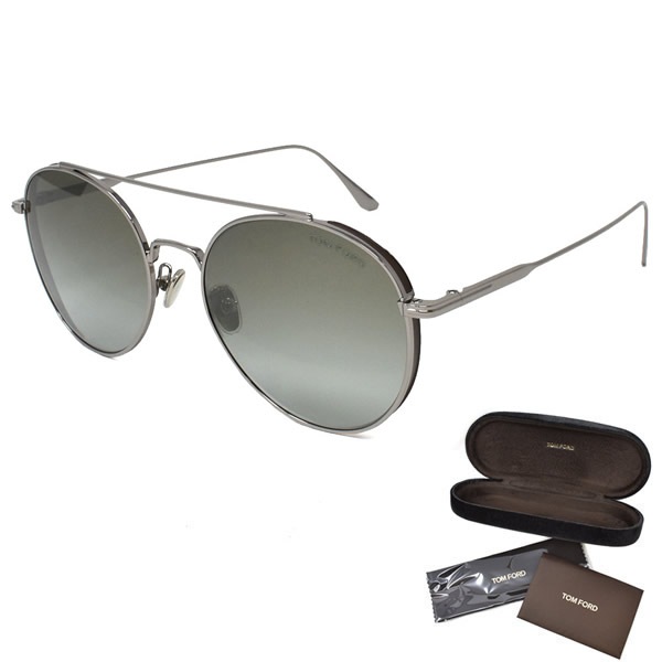 サングラス FT0826F-14Q-56 サングラス EYEWEAR FT826 メンズ シルバー ブラウングレーグラデーション