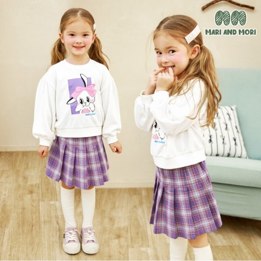 [Walton Kids] シャイバニーチェックプリーツトップ＆ボトムドレス