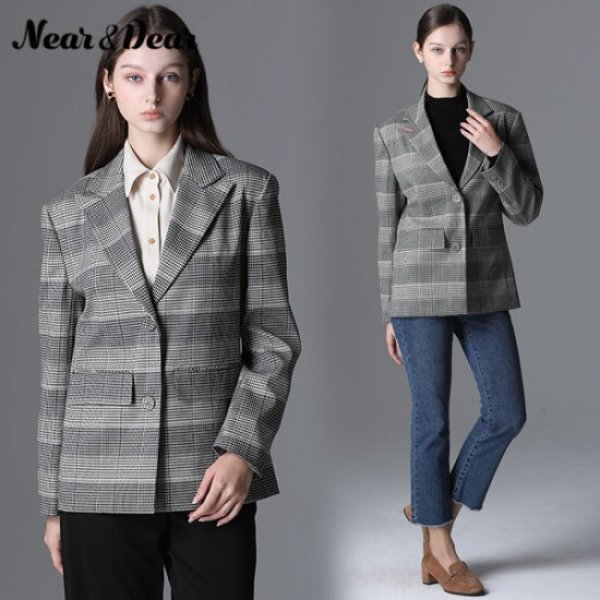 LEOT ビンテージムード チェック ジャケット