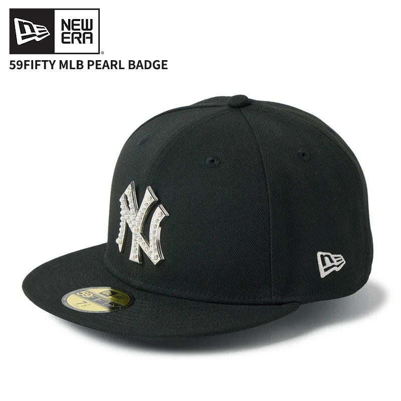 ニューエラ メンズ キャップ レディース 帽子 NEW ERA 59FIFTY MLB パール バッジ Pearl Badge ヤンキース ブラック CAP 14745148