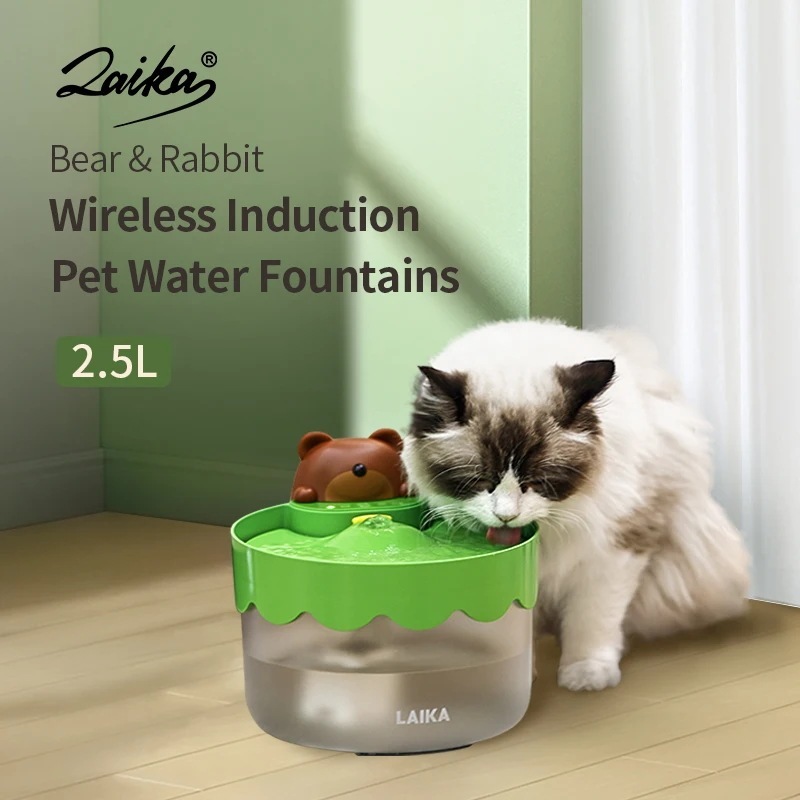 3営業日発送LAika-ペット用のインテリジェントなワイヤレスセンサー猫と犬の水ディスペンサー 2.5l容量のウォーターディスペンサー 2つのペットモード