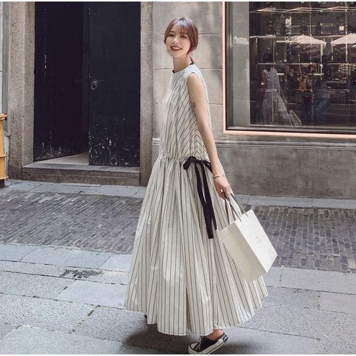 【急速出荷!】お呼ばれ ワンピース 韓国 安い プチプラ パーティードレス 個性的 おしゃれ 黒 白 ゆったり かわいい 安い きれいめ ロング ブラック ホワイト 可愛い プチプラ ノースリーブ