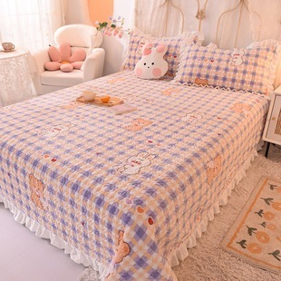 保温ベルベットレース牛乳ベルベットのベッドカバーはフランネル水晶ベルベット秋冬綿ベッドカバーの3セッ 6,264円